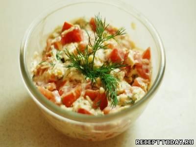 Рецепт Салат из помидоров и сыра
