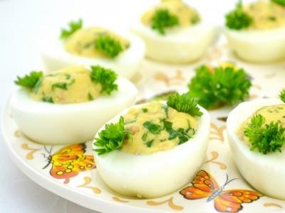 Рецепт Фаршированные яйца печенью трески